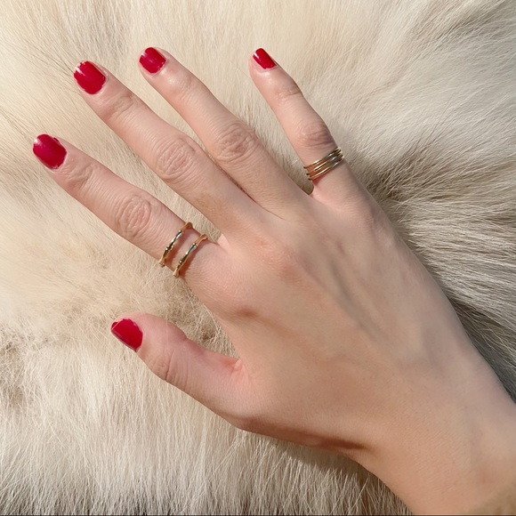 ✨Minimalistic Gold Two Strands Adjustable Ring - Picture 3 of 4